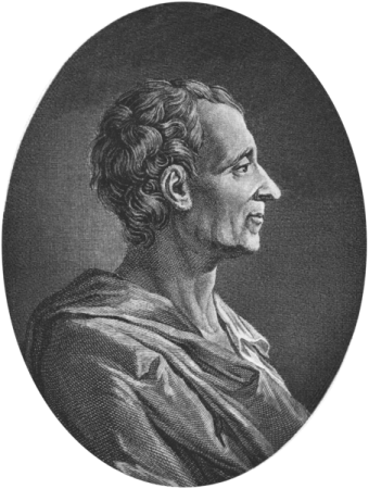 Montesquieu, um dos principais filósofos do Iluminismo. Obra de autor desconhecido.