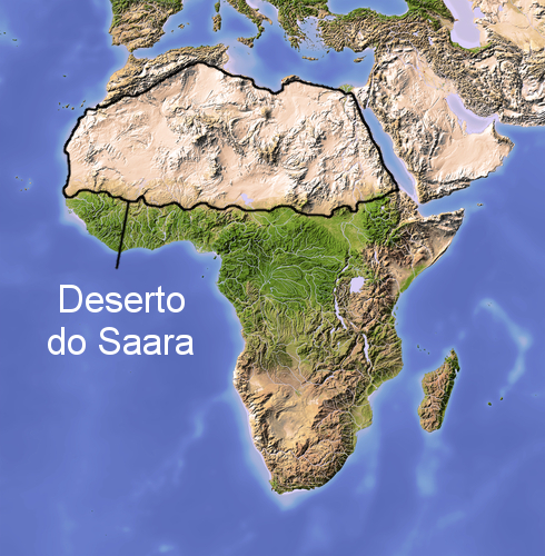 Resultado de imagem para deserto do saara mapa