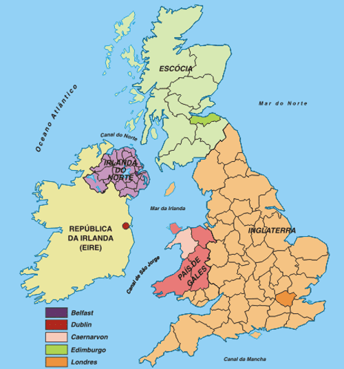 Reino Unido Mapa Capital