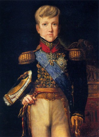 Dom Pedro II quando criança, aos 12 anos. Pintura de Félix Taunay, 1837. Fonte: Wikimedia Commons