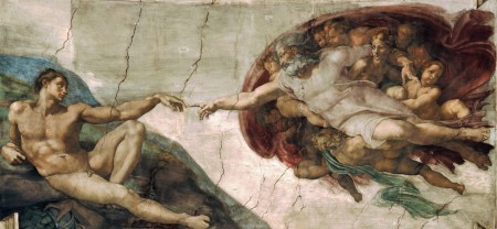 "A Criação de Adão", obra de Michelangelo.