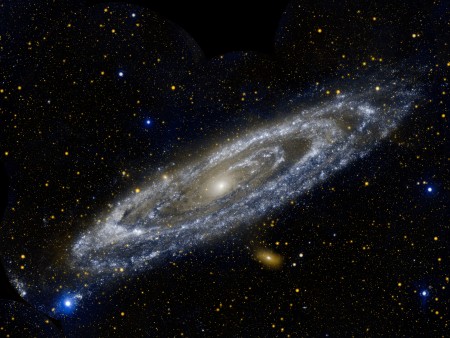 Galáxia Andrômeda (M31), está a 2,5 milhões de anos-luz da Terra. Foto: NASA