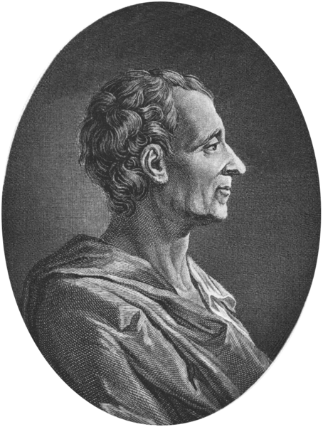 Montesquieu, um dos principais filósofos do Iluminismo. Obra de autor desconhecido.