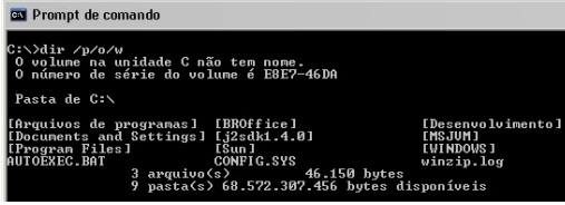 Executando programas no prompt de comando do DOS 