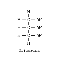 Fórmula estrutural da Glicerina