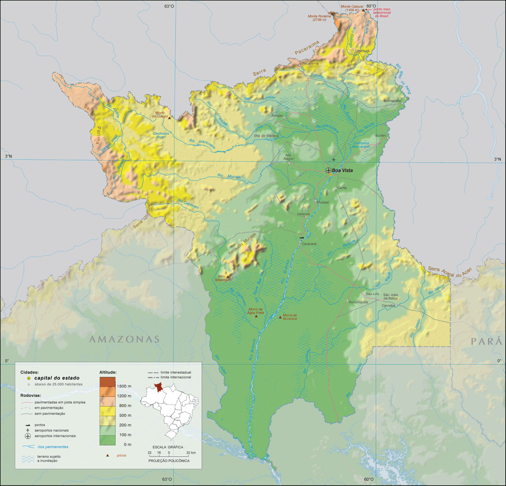 Hipótesis de conflicto Venezuela-Brasil Mapa-de-roraima