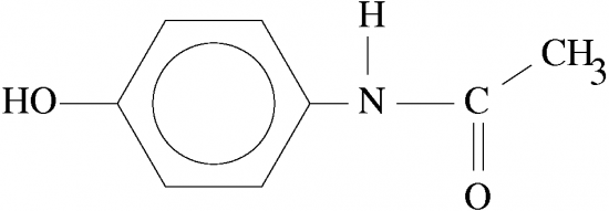 paracetamol molecula