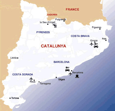 Mapa político de alta qualidade da frança e espanha com fronteiras das  regiões ou províncias