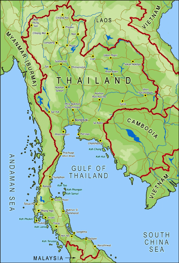 Mapa Da Tailandia - docksidemoms