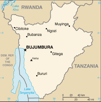 Mapa do Burundi. Fonte: CIA.gov [domínio público]