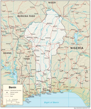 Mapa do Benim. Fonte: CIA [domínio público]