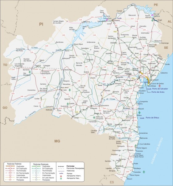 Mapa: Ministério dos Transportes.