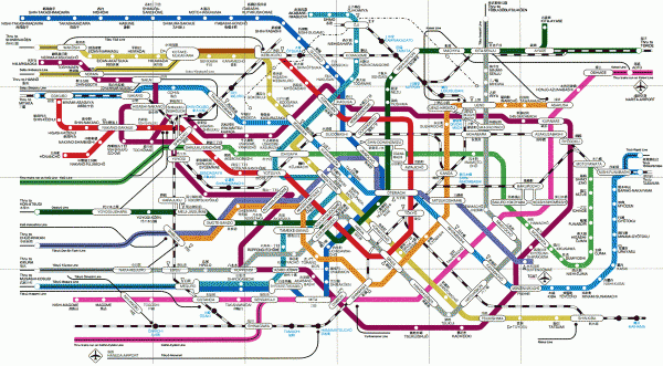 Metrô de Tóquio.