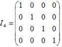 matriz identidade 4x4