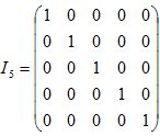 matriz identidade 5x5