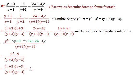 SIMPLIFICAÇÃO DE FRAÇÕES ALGÉBRICAS