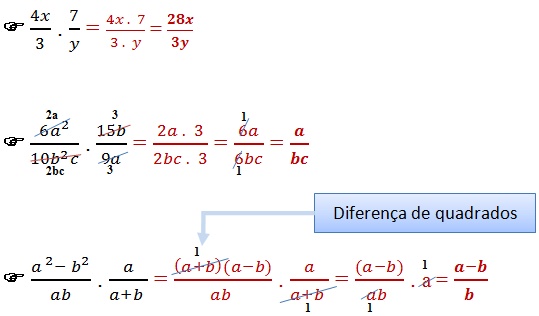 SIMPLIFICAÇÃO DE FRAÇÕES ALGÉBRICAS