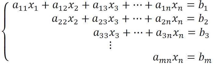 Sistema de equação, Sistema de equação