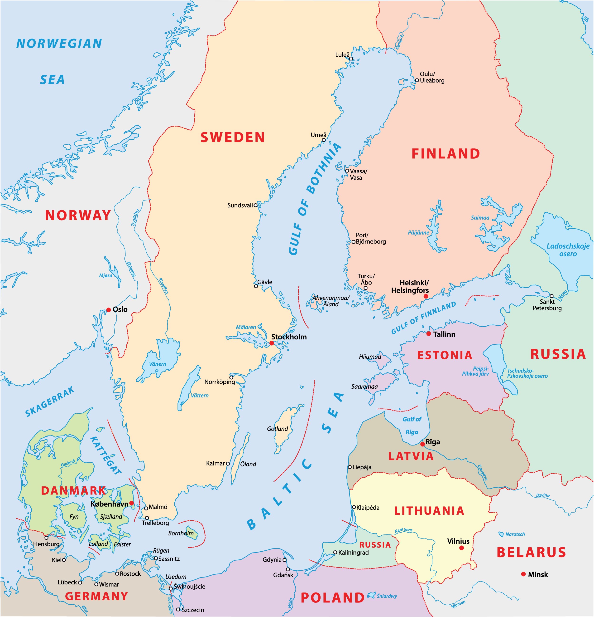 Mar Báltico - localização, mapa, importância econômica - Geografia