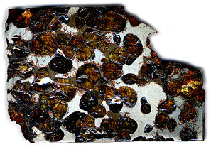 Meteorito rochoso-ferroso. Créditos: University of Chicago
