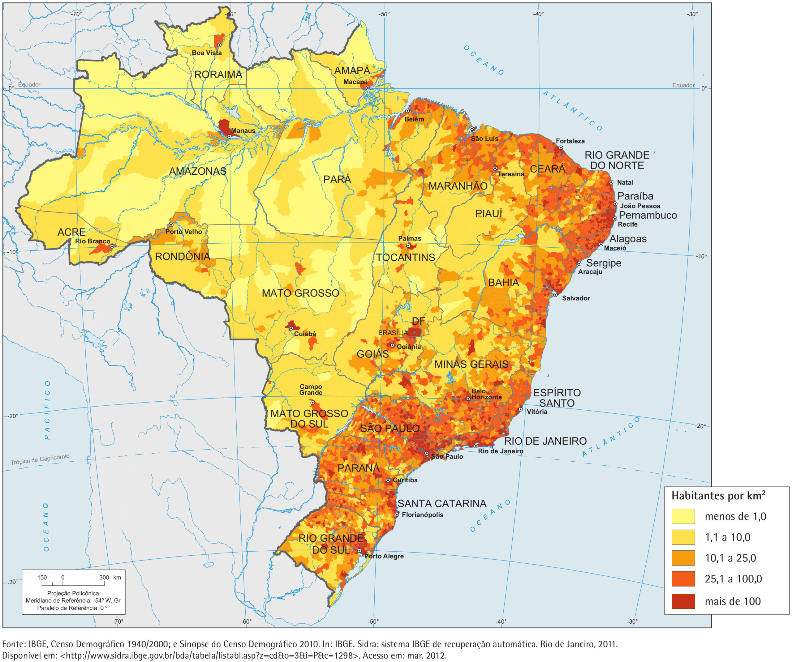 Назовите основную черту в размещении бразилии. Плотность населения Бразилии карта. Плотность населения Бразилии. Размещение населения Бразилии на карте. Карта населения Бразилии.