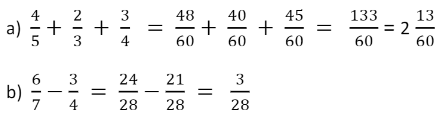 Multiplicação e divisão de números racionais.