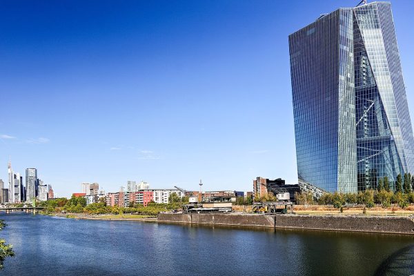 Edifício-sede do Banco Central Europeu em Frankfurt, na Alemanha