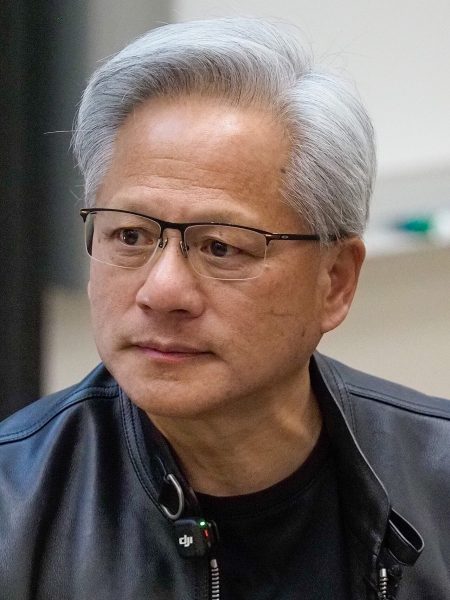 Jensen Huang, cofundador e presidente-executivo da Nvidia, na Universidade Stanford em 2026